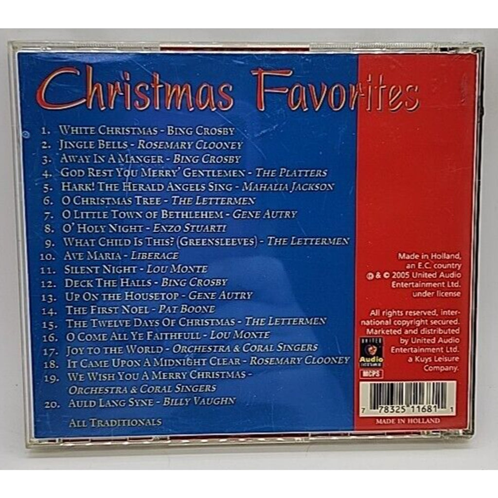 Christmas Favorites Unforgettable Christmas Songs By Various Artists CD