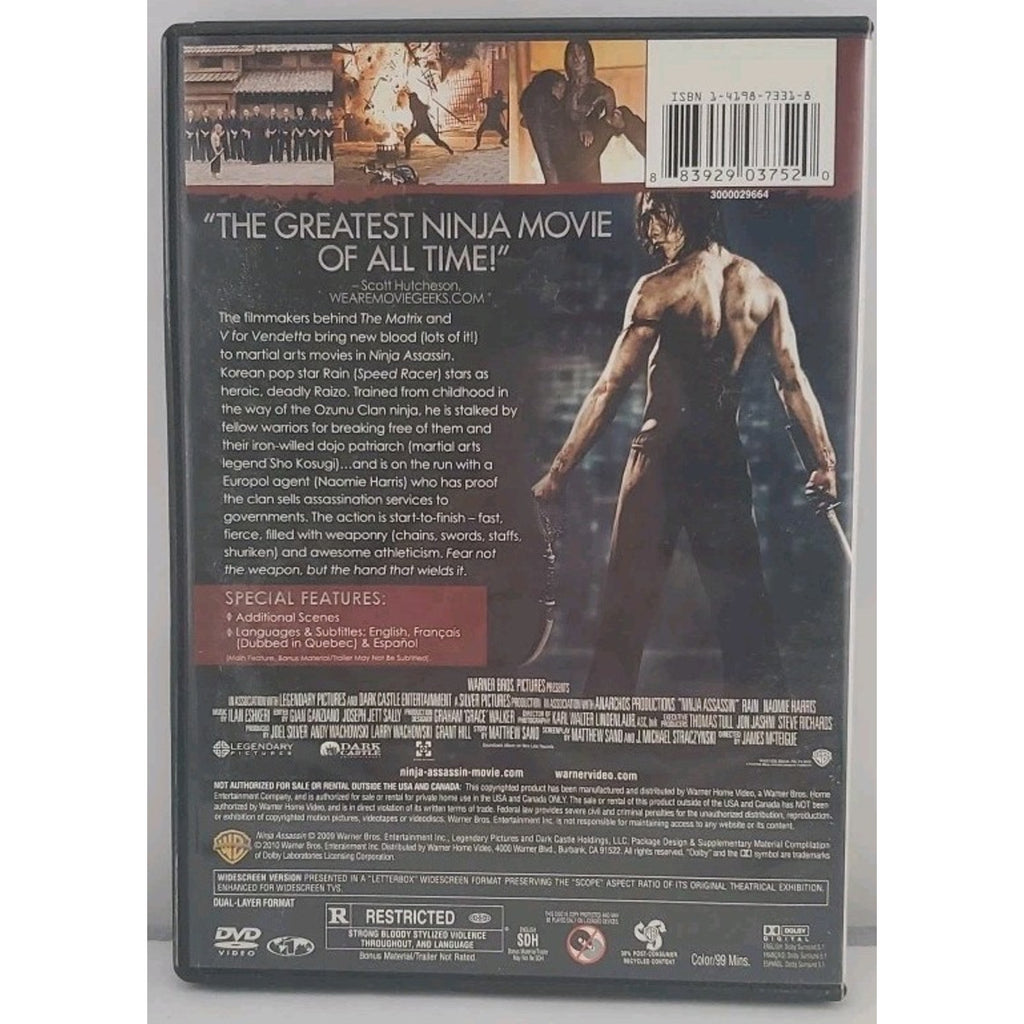 Ninja Assassin (DVD, 2009)