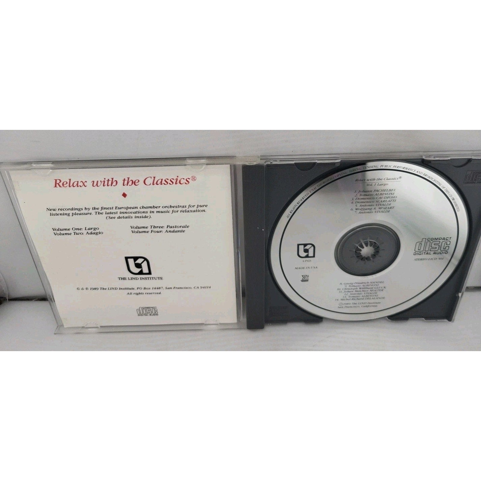 Vintage Relax with the Classics CD Vol 1 Baroque Canon in D LIND Institute 1989