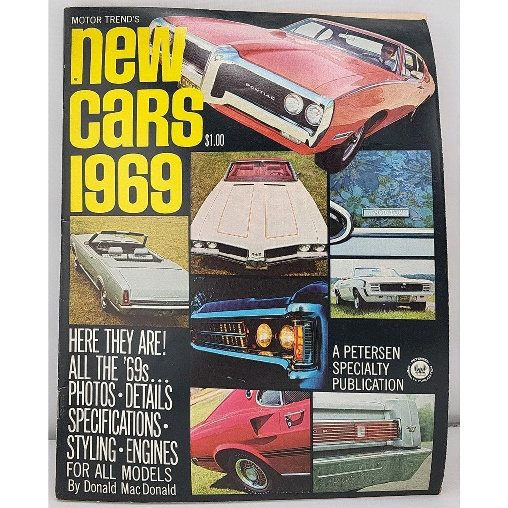 Motor's Trend New Cars 1969 Magazine - Donald Mac Donald -