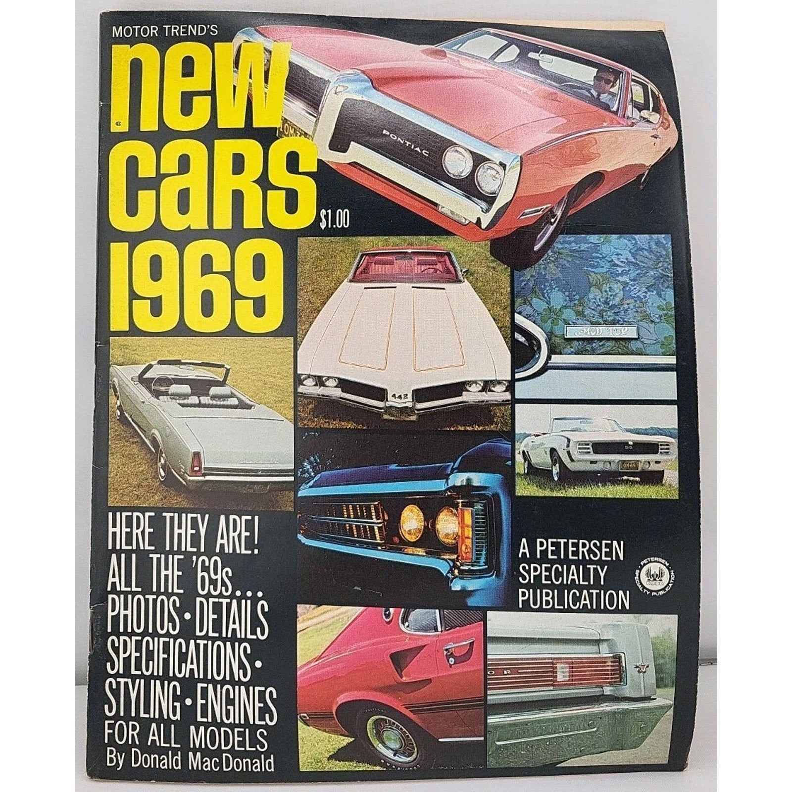 Motor's Trend New Cars 1969 Magazine - Donald Mac Donald -