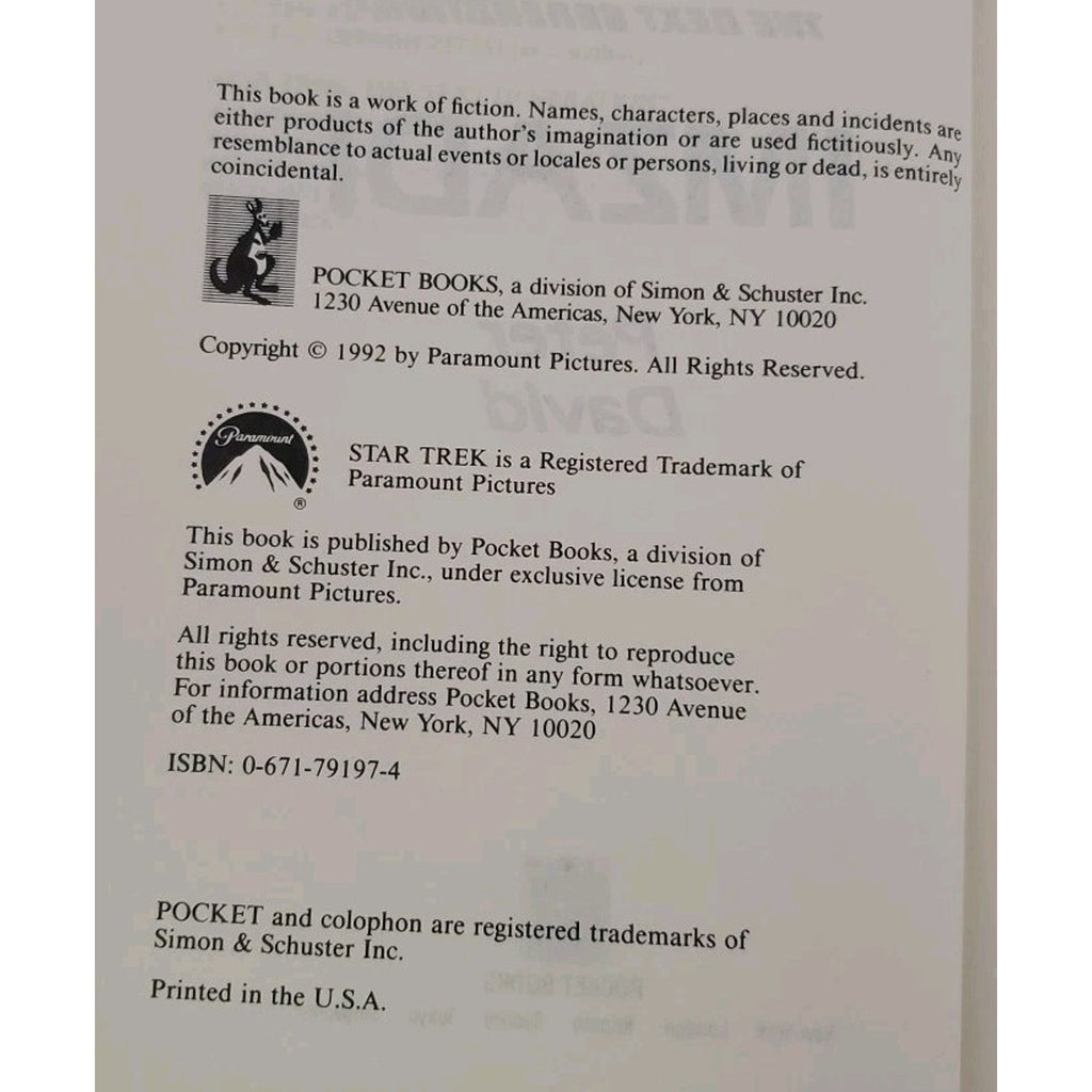 Imzadi by David Peter (1998, Mass Market)