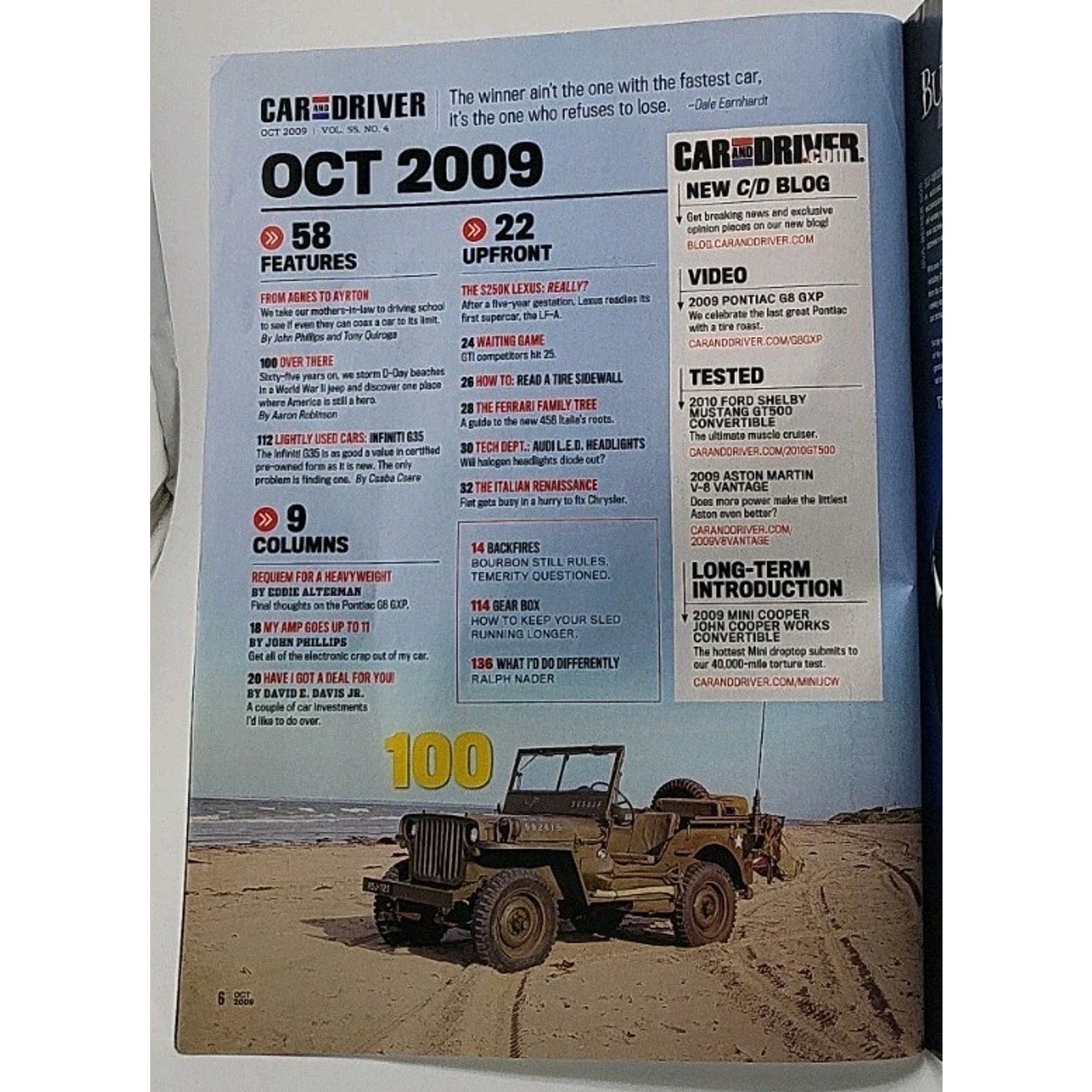 Car And Driver Magazine - October 2009 - Vol. 55 No. 4