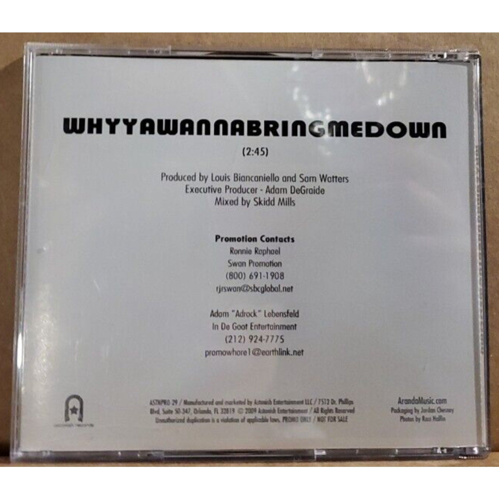 Aranda Why Ya Wanna Bring Me Down (CD)