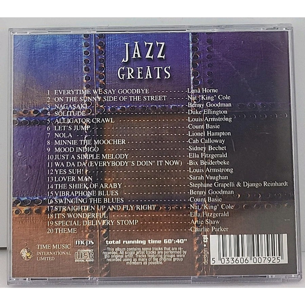 Jazz Greats CD Duke Ellington Louis Armstrong Ella Fitzgerald