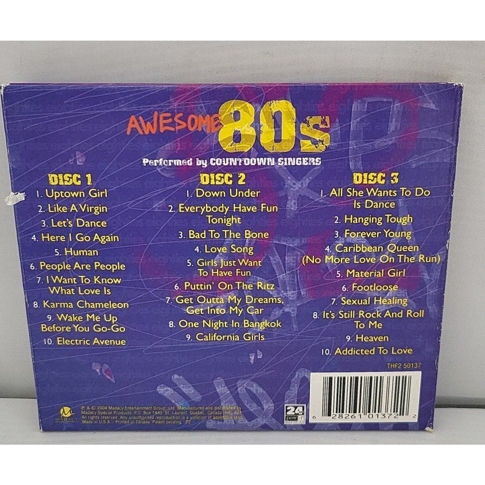 Awesome 80's by The Countdown Singers (CD, 2004)