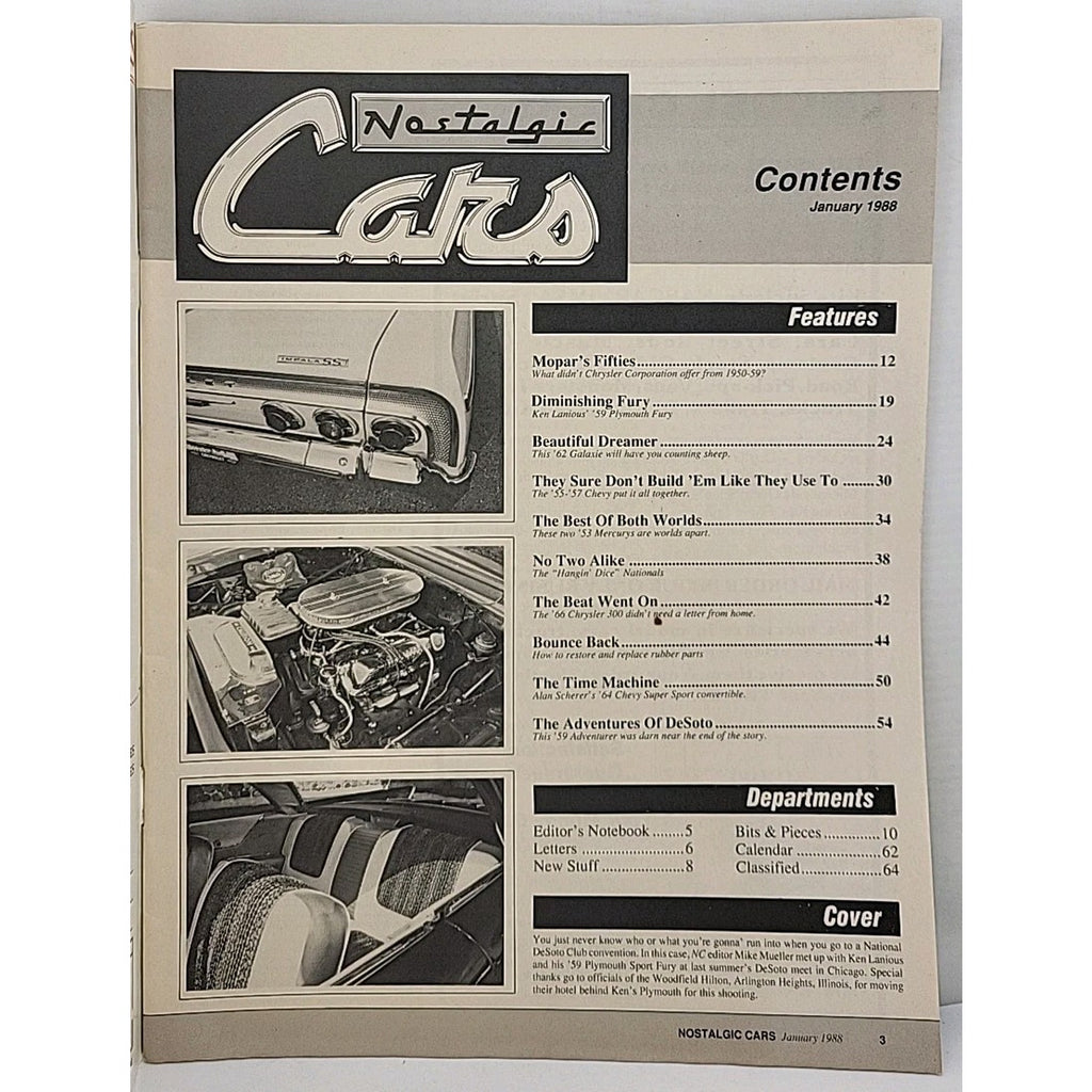 Nostalgic Cars Magazine January 1988