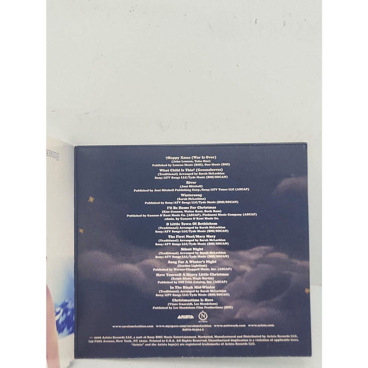 Wintersong by Sarah McLachlan (CD, 2006)