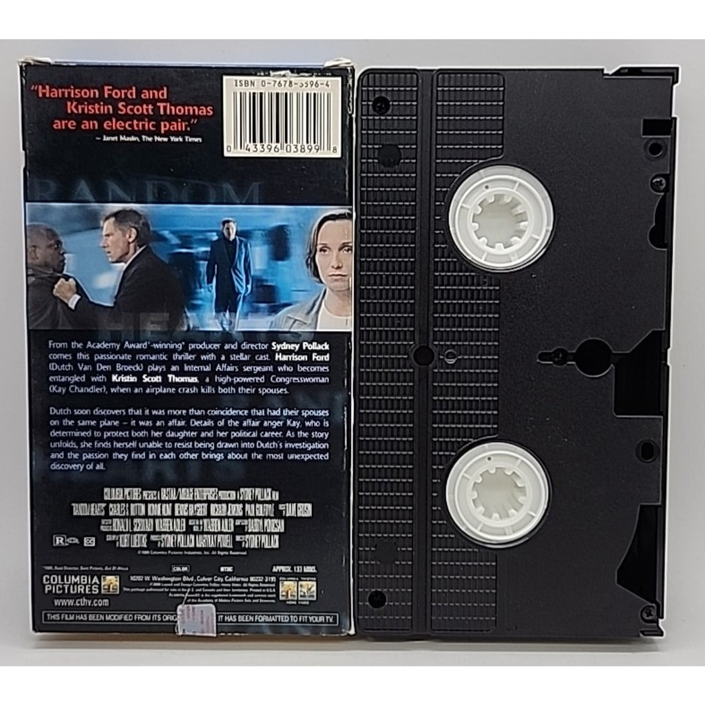 Random Hearts (VHS, 2000, Closed captioned)