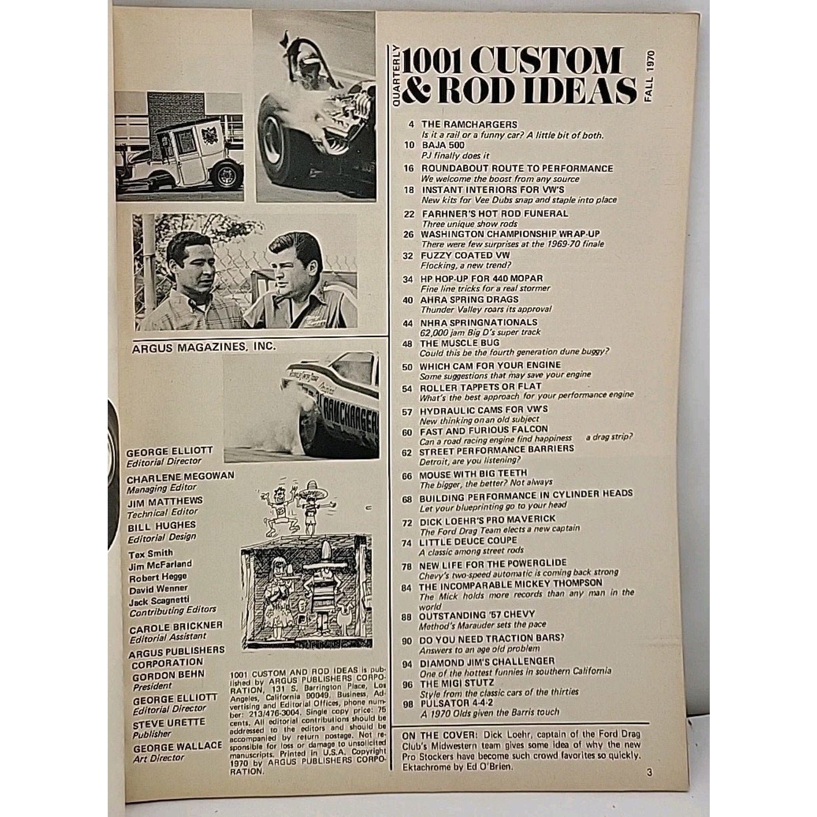 1001 Custom And Rod Ideas Magazine - Fall 1970