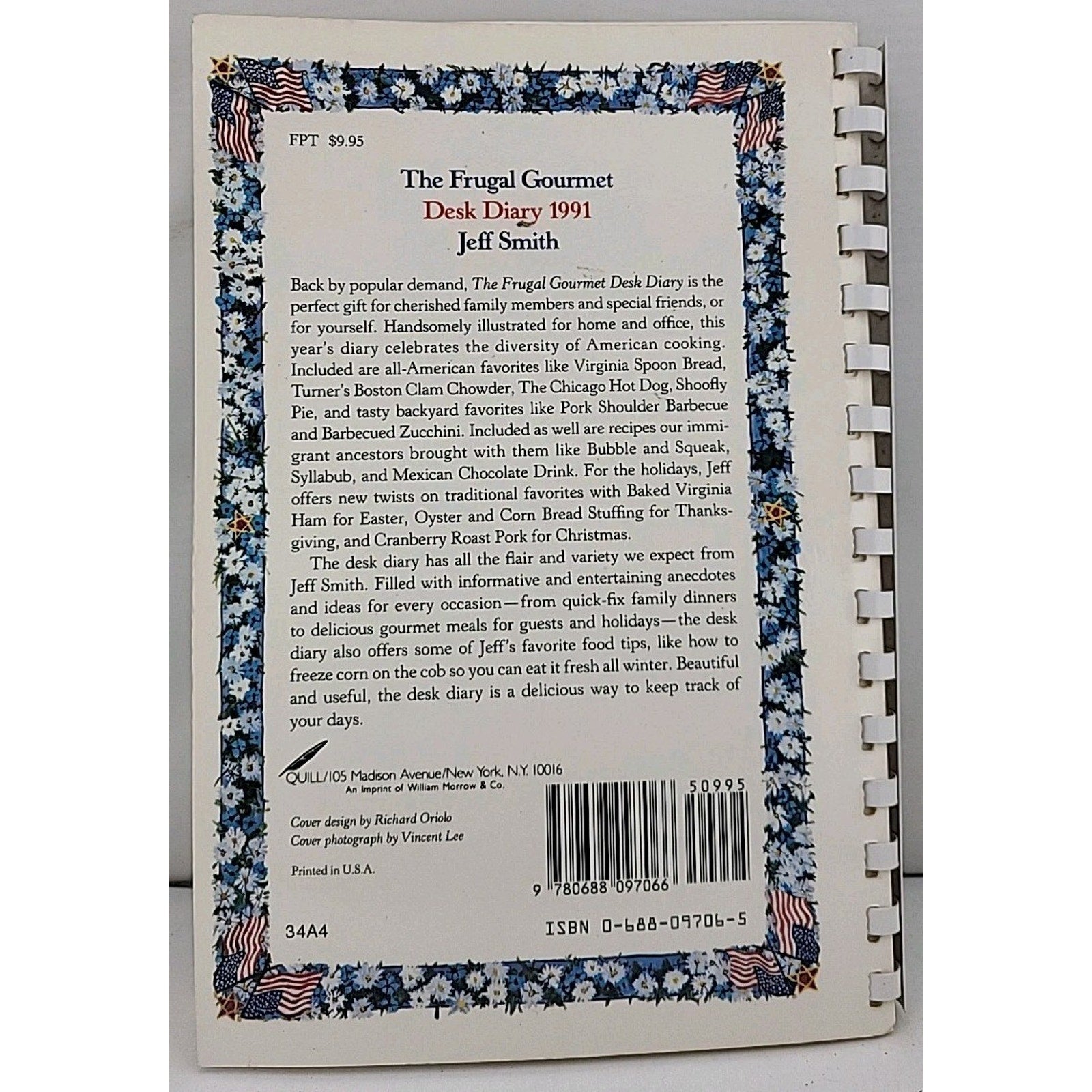 Frugal Gourmet Desk Diary, 1991 by Jeff Smith (1990, Trade Paperback)