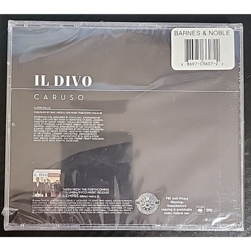 Il Divo - Caruso (CD-2006-Columbia) *Brand New*