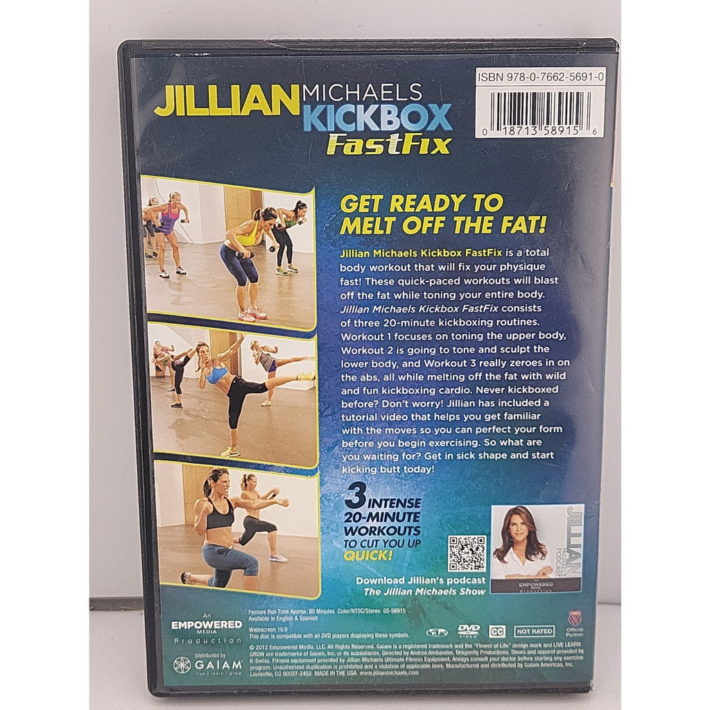 Jillian Michaels: Kickbox FastFix (DVD, 2012)