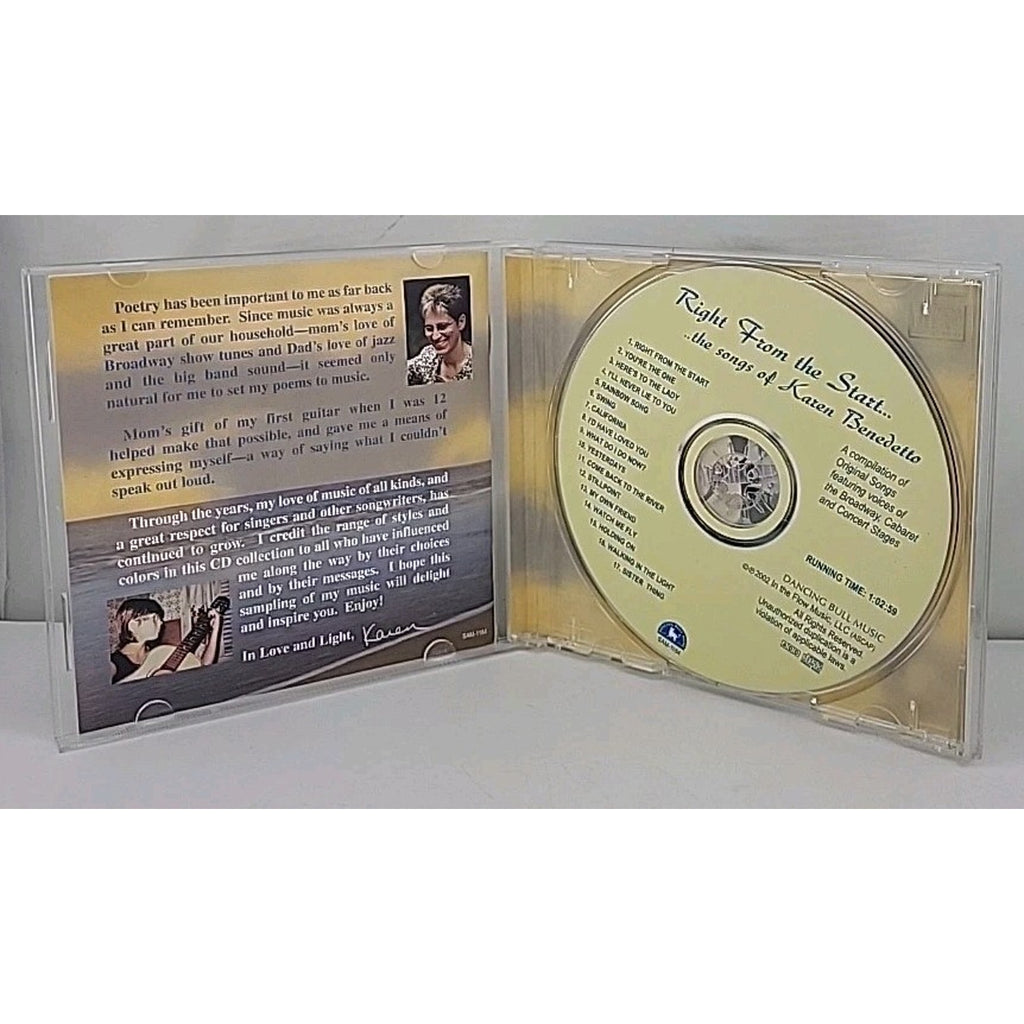 Right from the Start the Songs of Karen Benedetto by Karen Benedetto (CD, 2002)