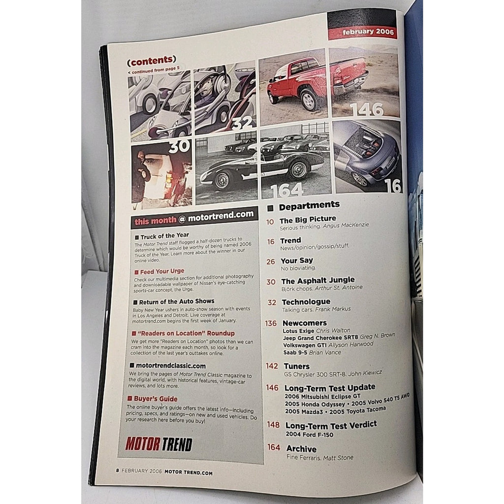 Motor Trend Magazine February 2006