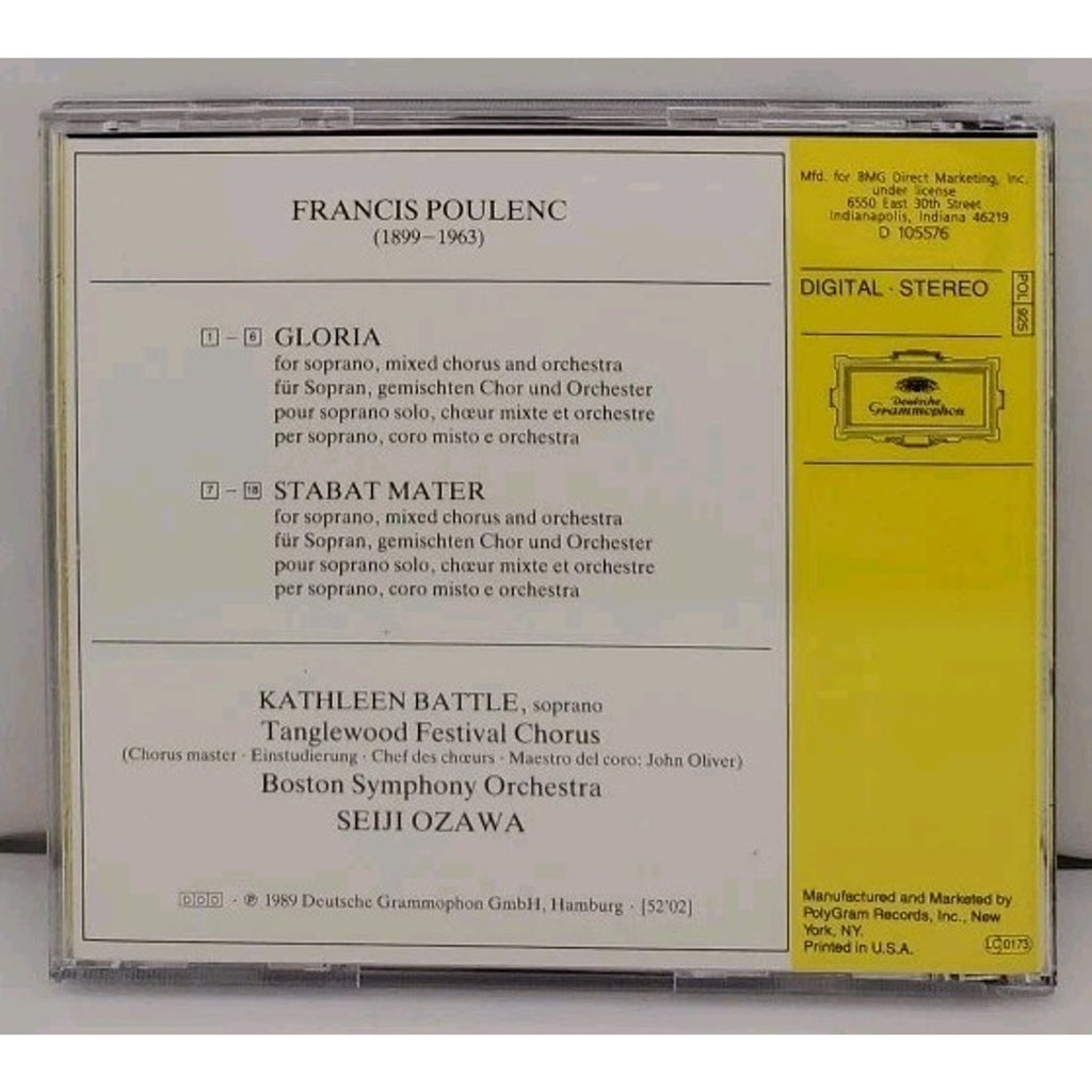 Stabat Mater K.Battle, Ozawa by Seiji Ozawa (CD, 1989)