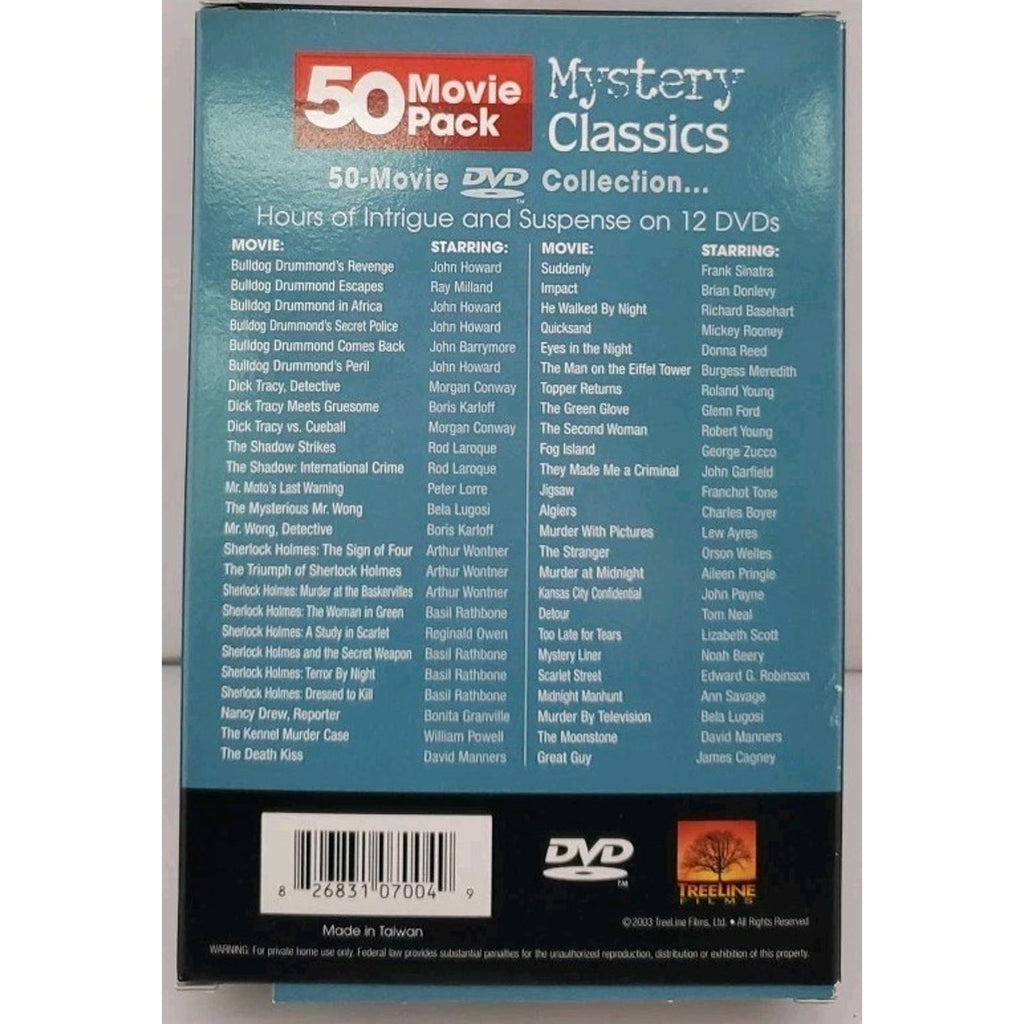 Mystery Classics 50 Movie Pack (DVD, 2004, 12-Disc Set)