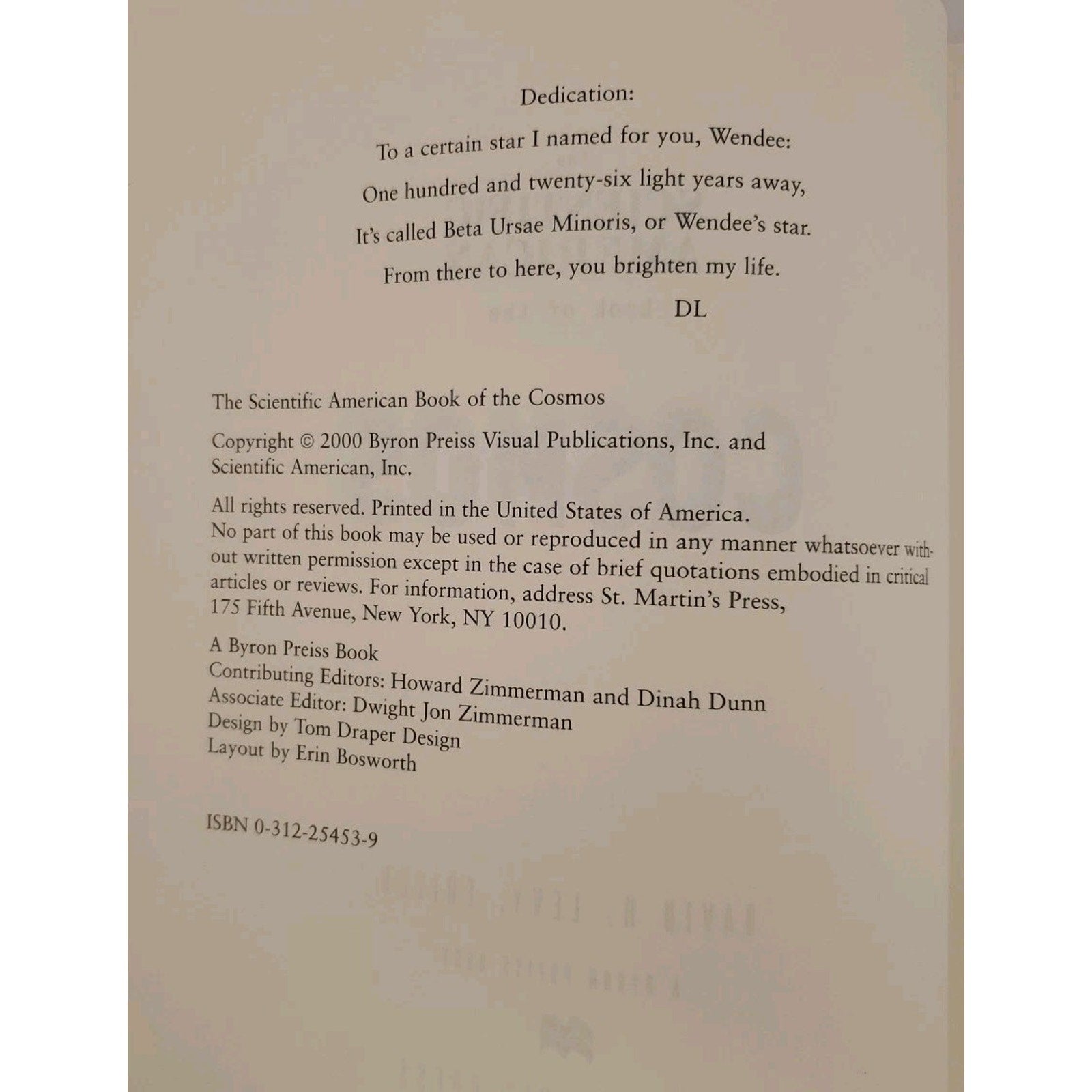 The Scientific American Book of the Cosmos Hardcover David Lévy