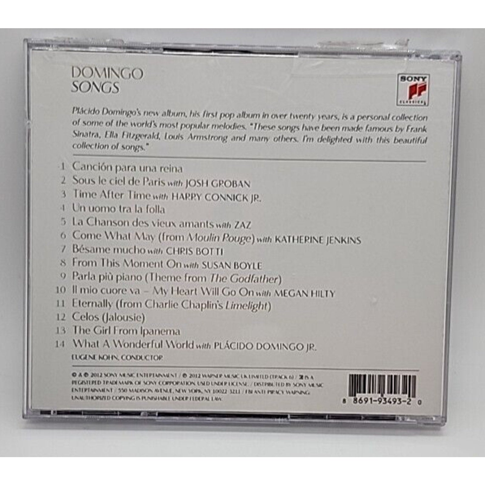 Songs by Domingo, Placido (CD, 2012)
