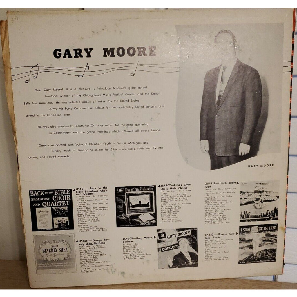 The Gary Moore Album of Great Hymns LP Zondervan ZLP-505 vg+ religious christian