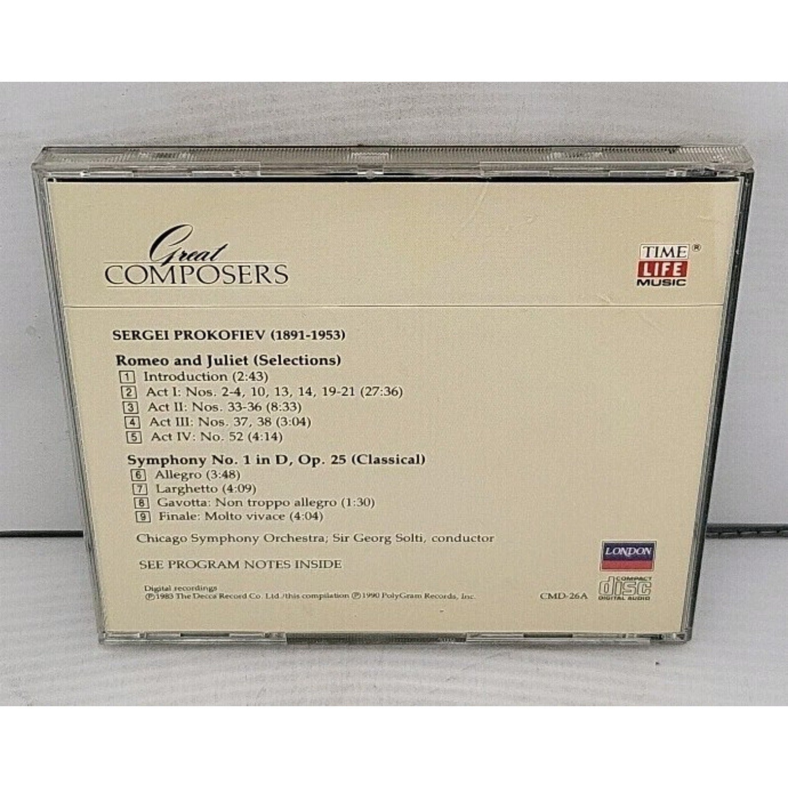 Prokofiev Great Composers A CD