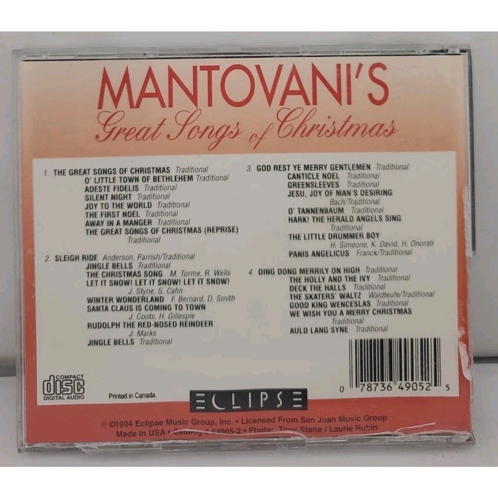 Mantovani's Great Songs of Christmas by Mantovani/Mantovani Orchestra (CD)