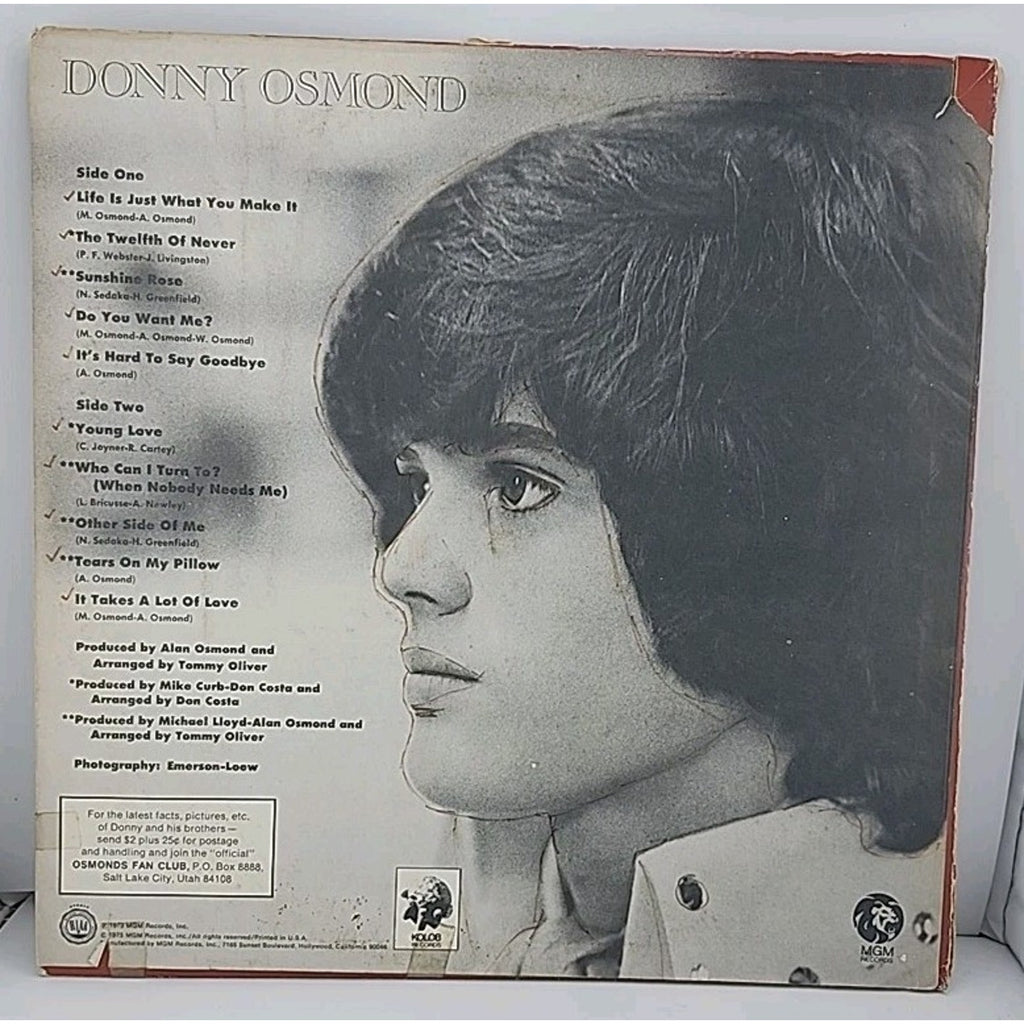 Donny Osmond – Alone Together (1973 MGM Records) Original 12" Vinyl LP