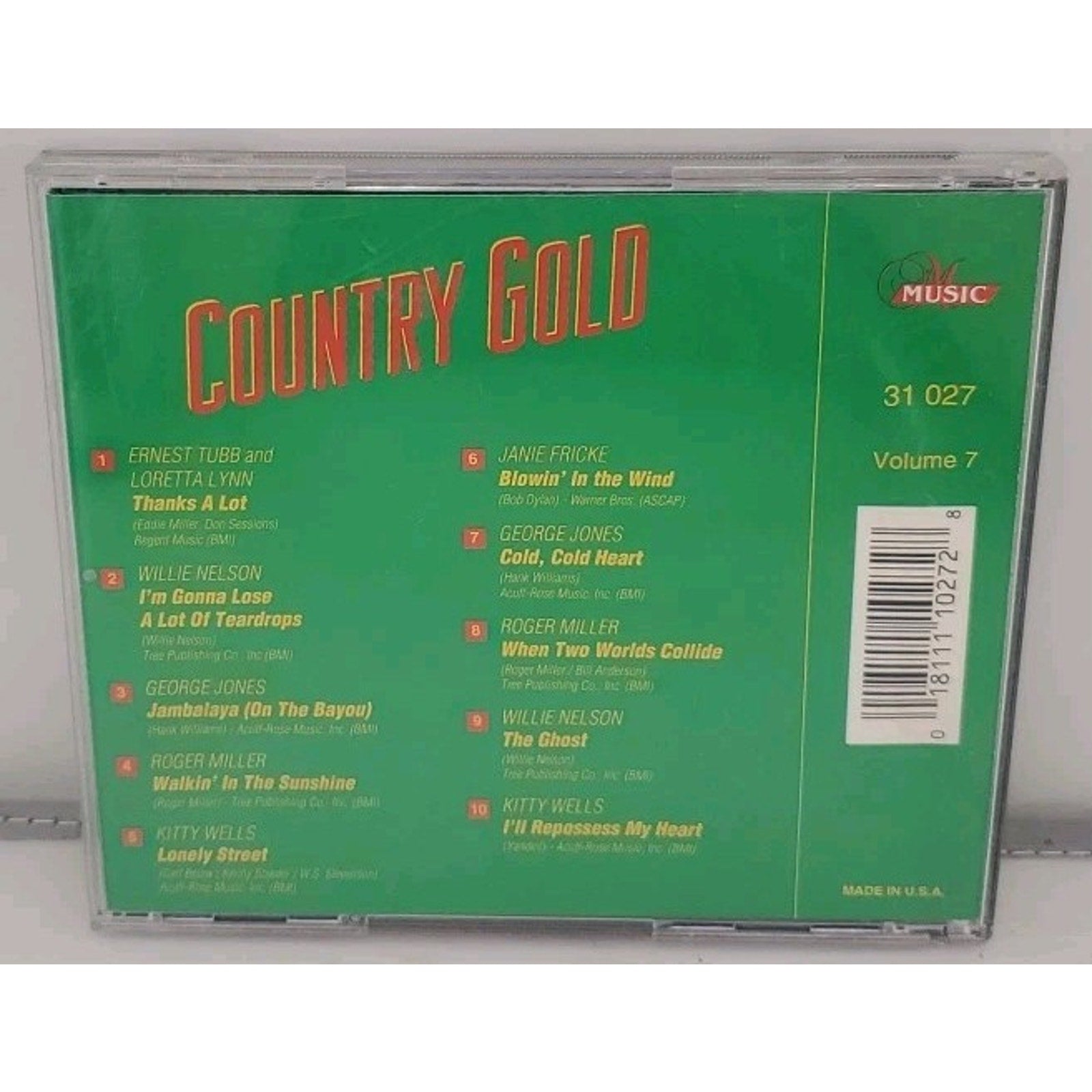 Country Gold: Volume 7 Ernest Tubb, Loretta Lynn, Willie Nelson (CD)