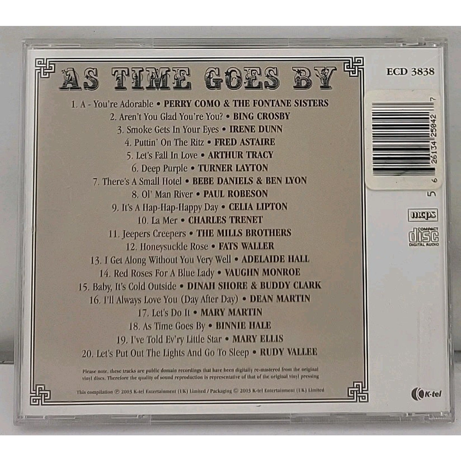 As Time Goes By CD 20 Cherished Melodies