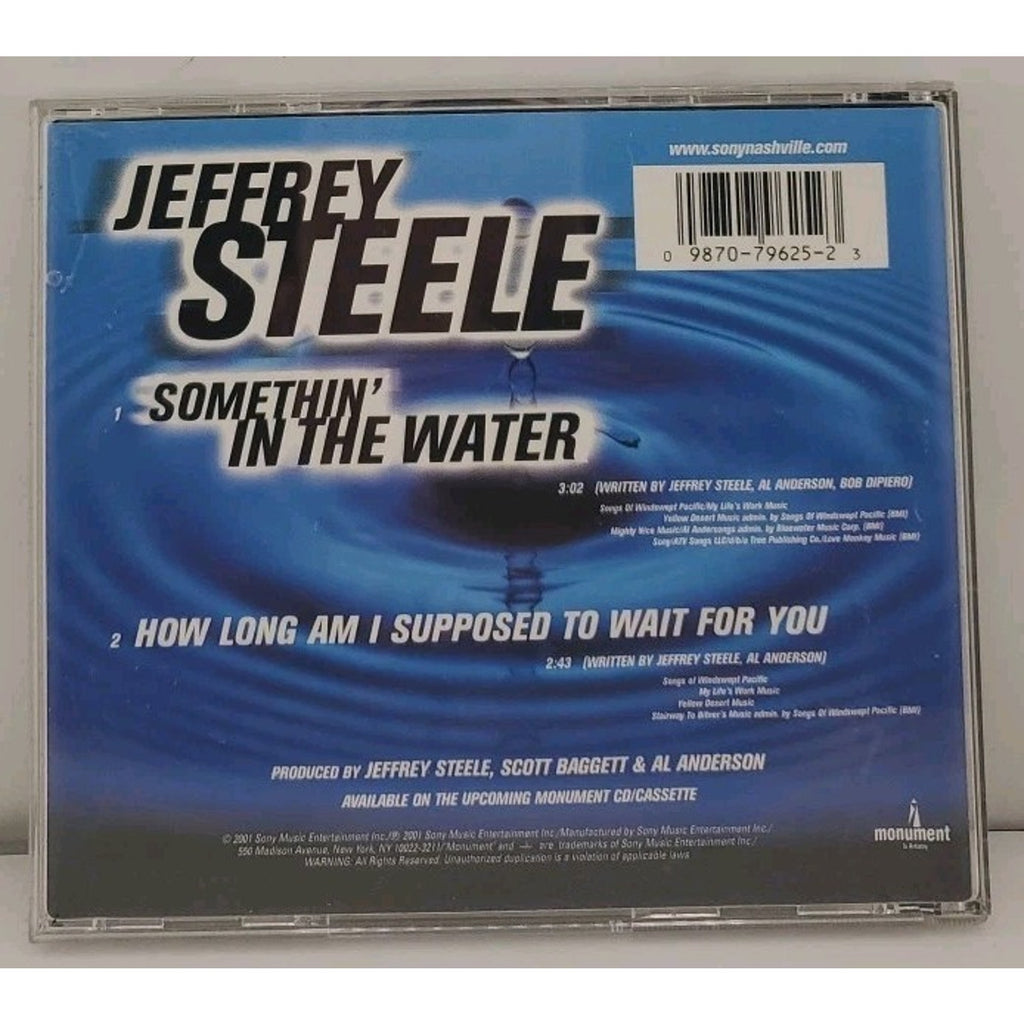 Somethin' in the Water by Jeffrey Steele (CD Single, 2001)