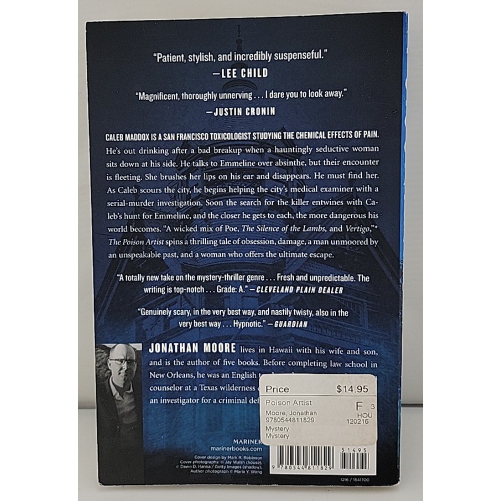 Poison Artist by Jonathan Moore (2016, Trade Paperback)