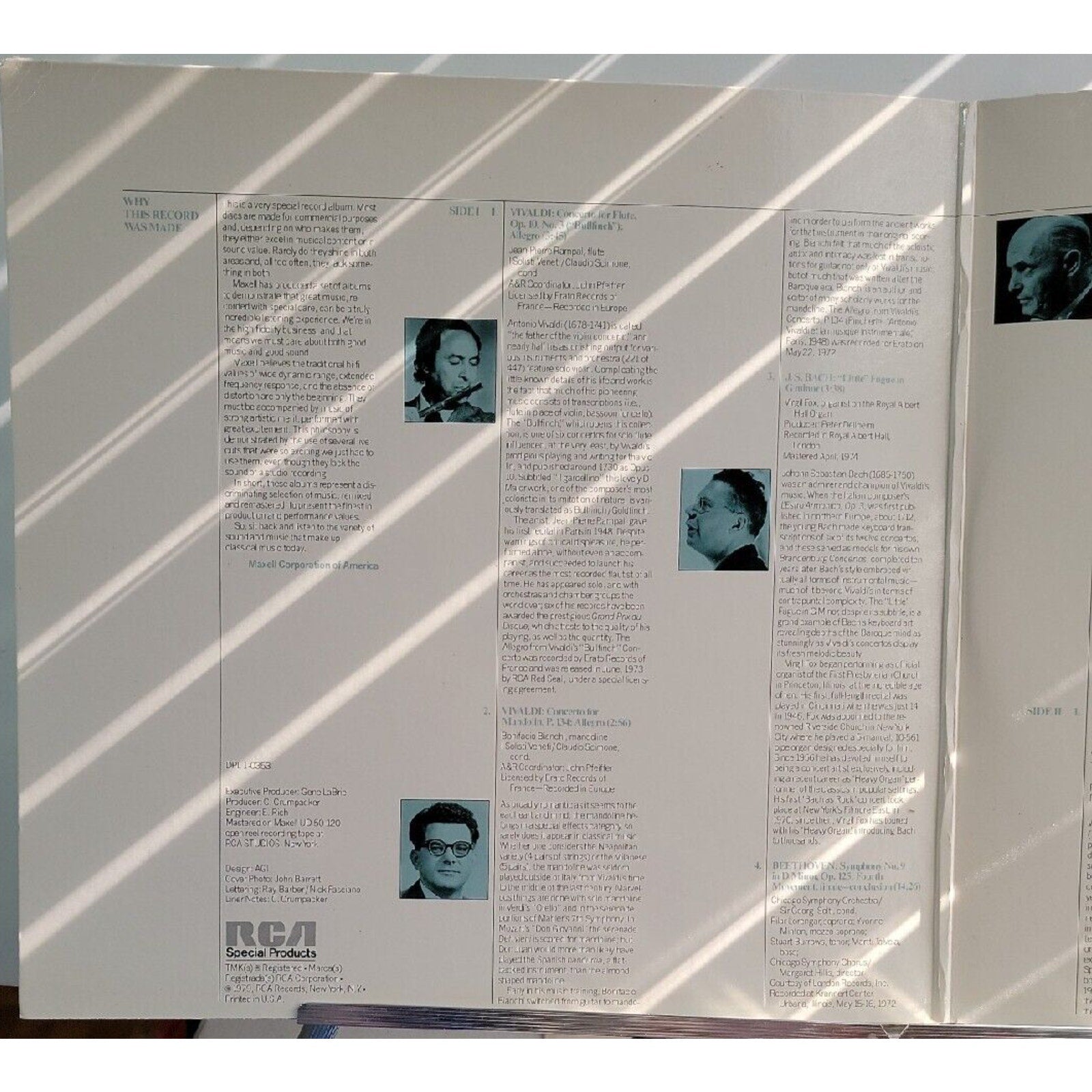 Various – Maxell Classical Sampler LP - RCA – DPL1-0353 (Record)
