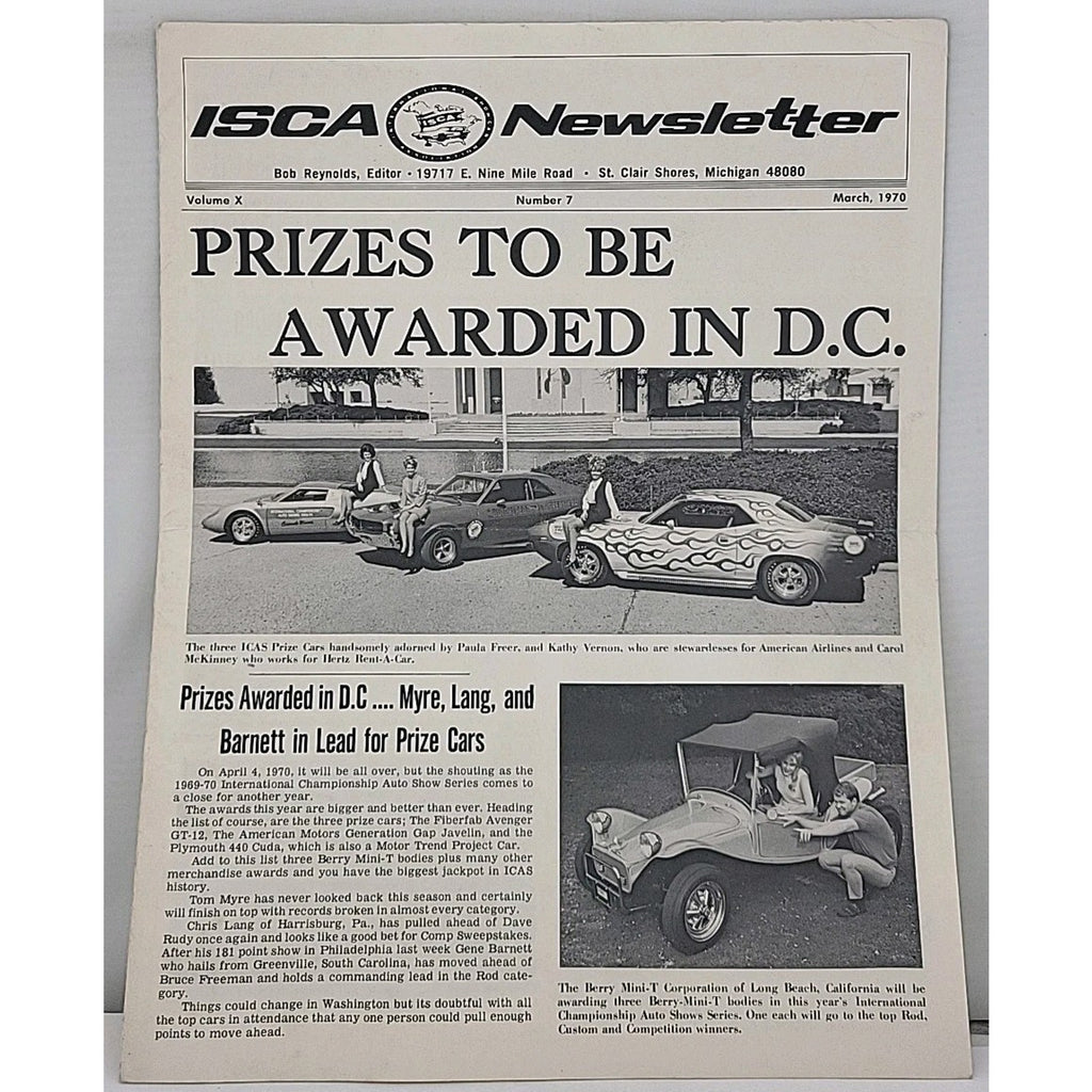 ISCA Newsletter March 1970 Volume X Number 7