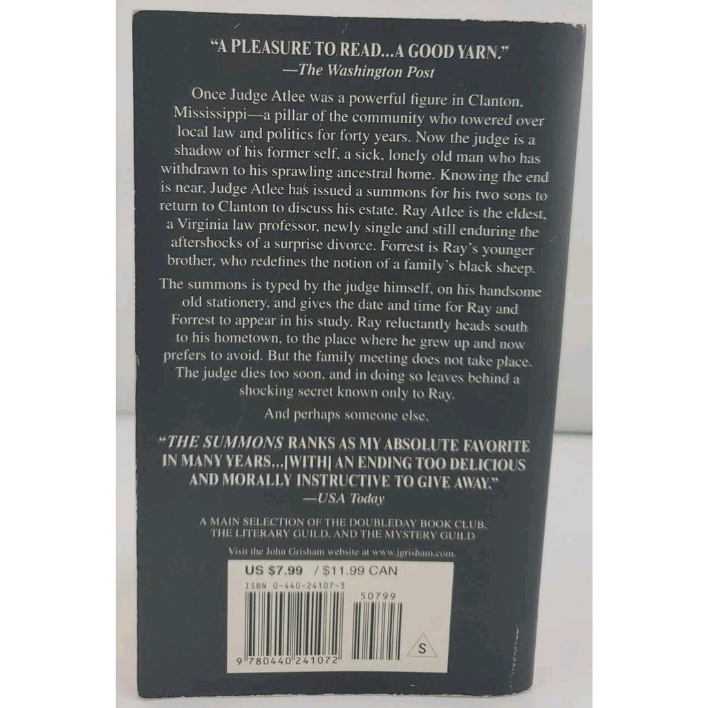 Summons by John Grisham (2002, Mass Market)