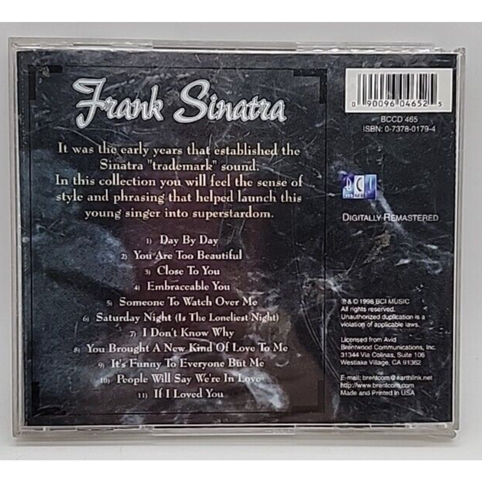 The Early Years [BCI] by Frank Sinatra (CD, 1998, BCI Music (Brentwood...
