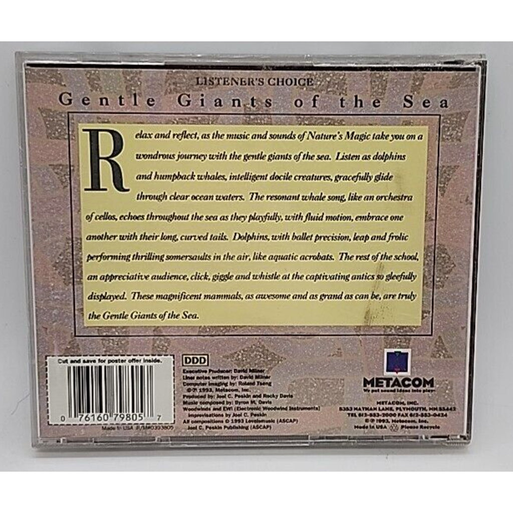 Gentle Giants of the Sea CD Nature's Magic Relaxation Music and Sounds