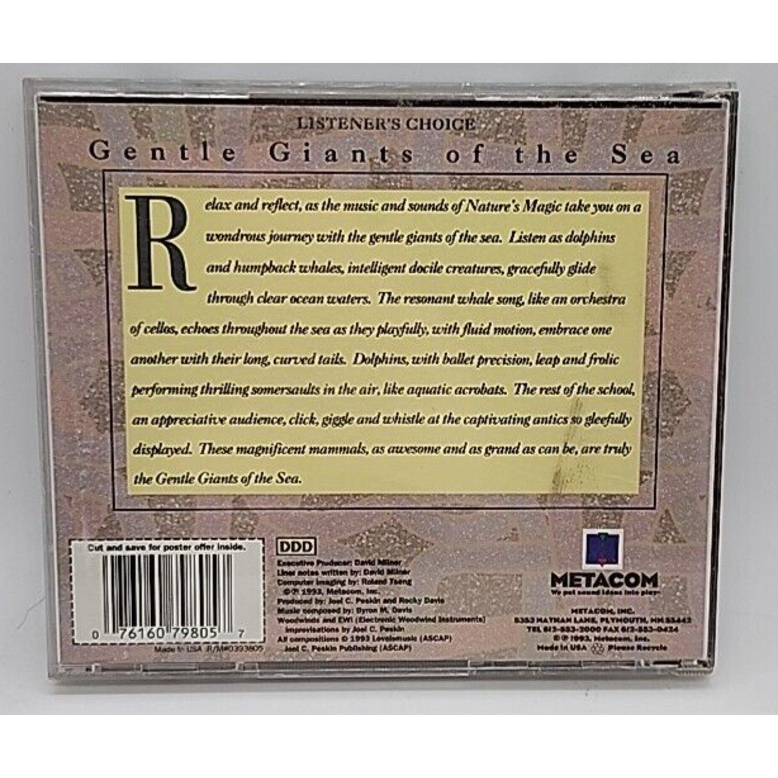 Gentle Giants of the Sea CD Nature's Magic Relaxation Music and Sounds