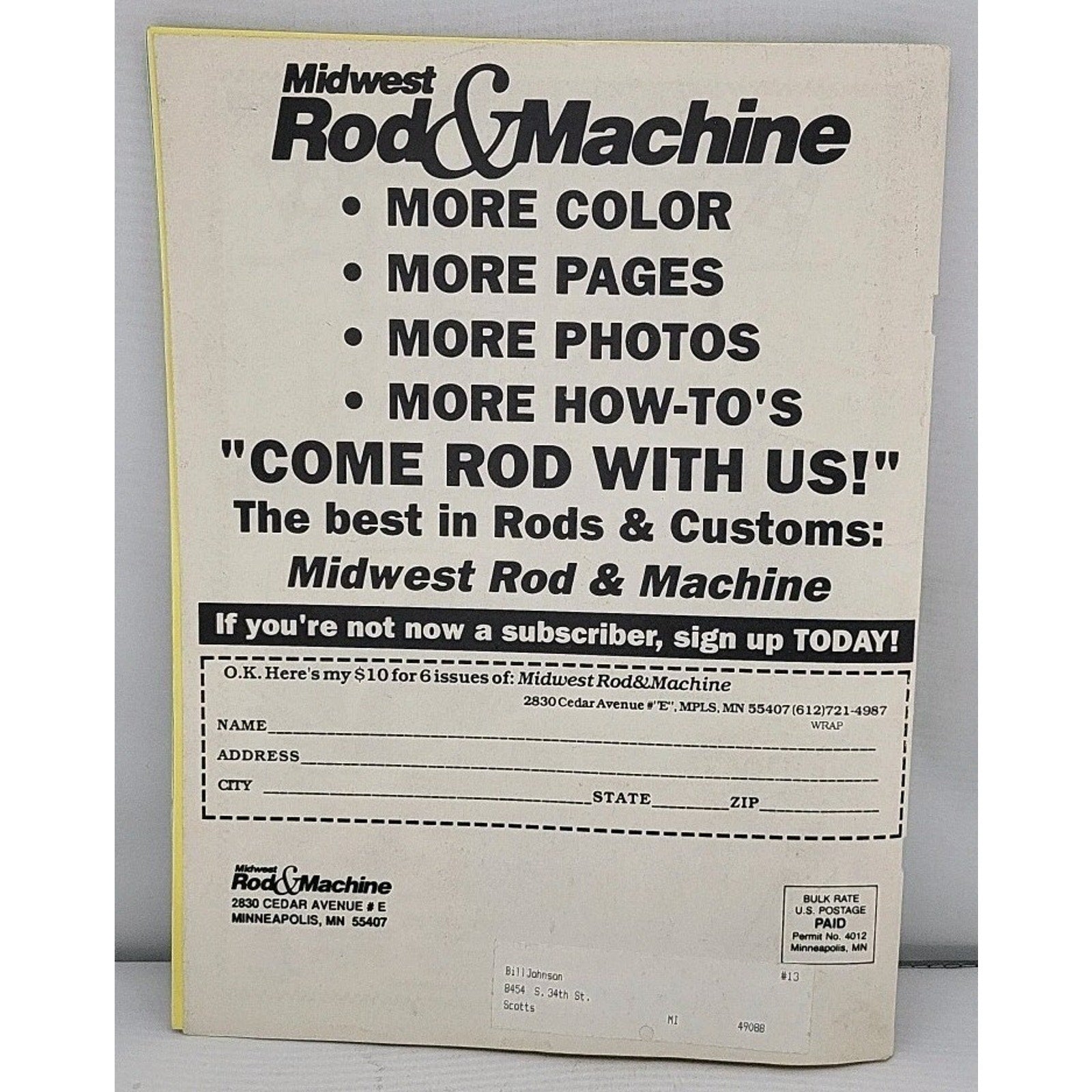 Midwest Rod & Machine 1989 July -