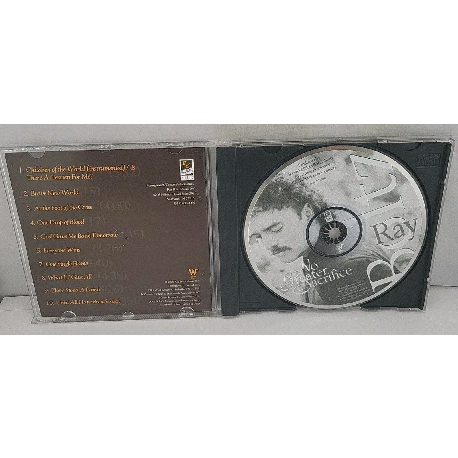 No Greater Sacrifice by Ray Boltz (CD, Word Distribution)