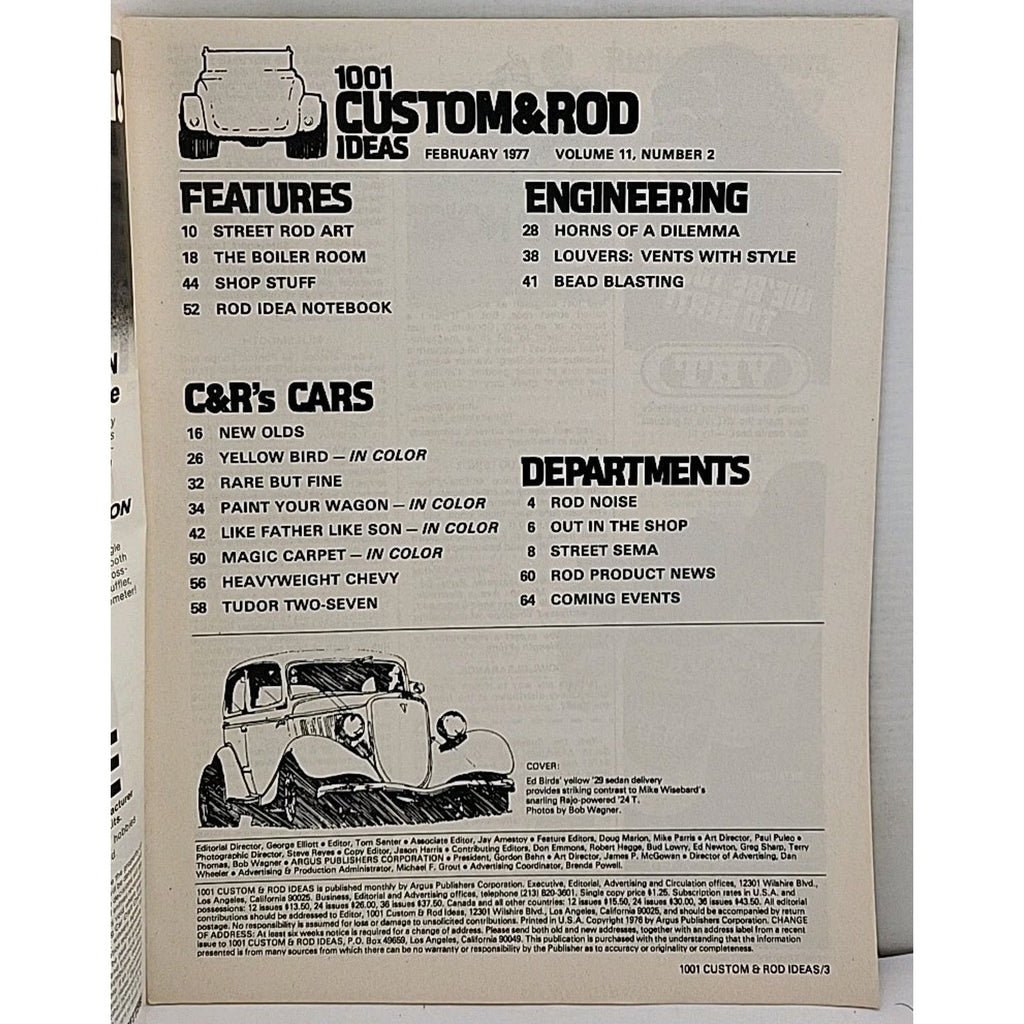 1001 Custom And Rod Ideas Magazine - February 1977 - Volume 11 Number 2