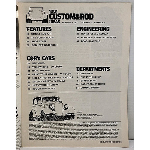 1001 Custom And Rod Ideas Magazine - February 1977 - Volume 11 Number 2