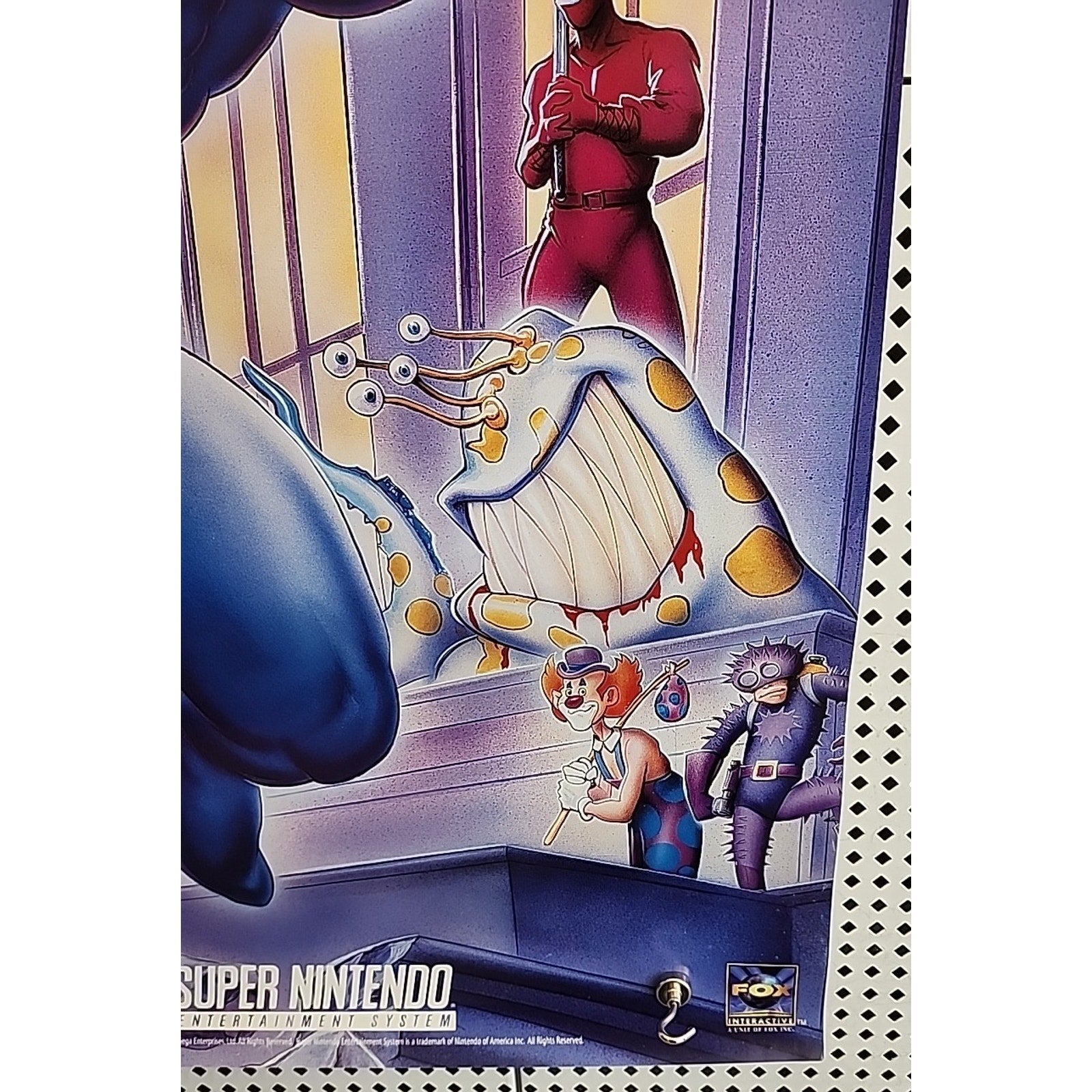 The Tick SNES Sega Genesis 1994 Video Game Art Print Ad/Poster 27x41