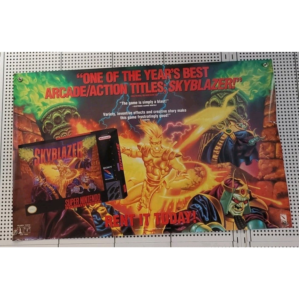 1994 Skyblazer Super Nintendo 39x24 Video Game Poster