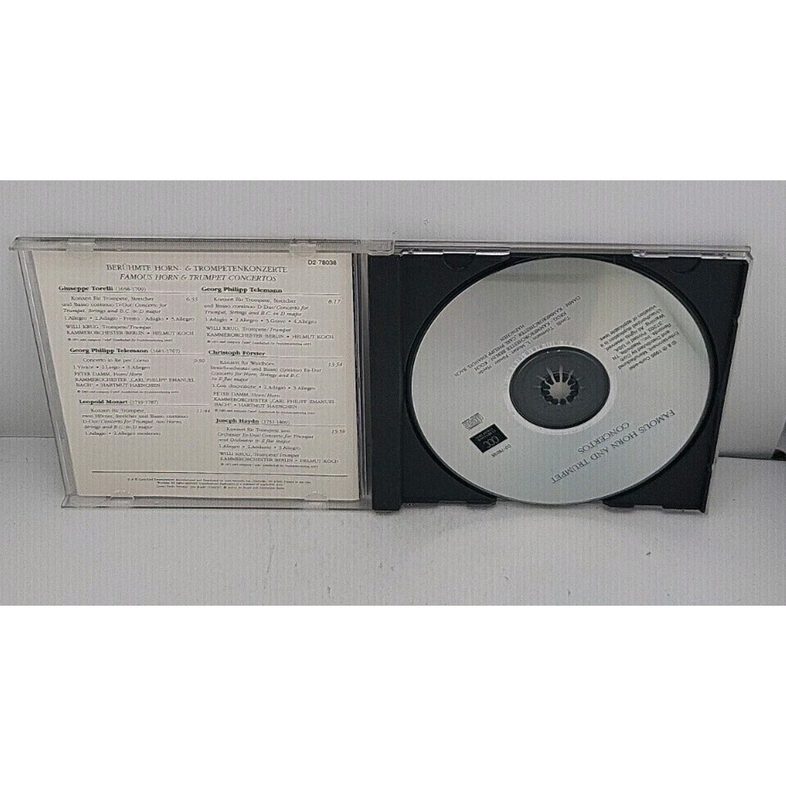 Famous Horn & Trumpet Concertos by Torelli / Haydn / Mozart, L / Damm (CD, 1995)