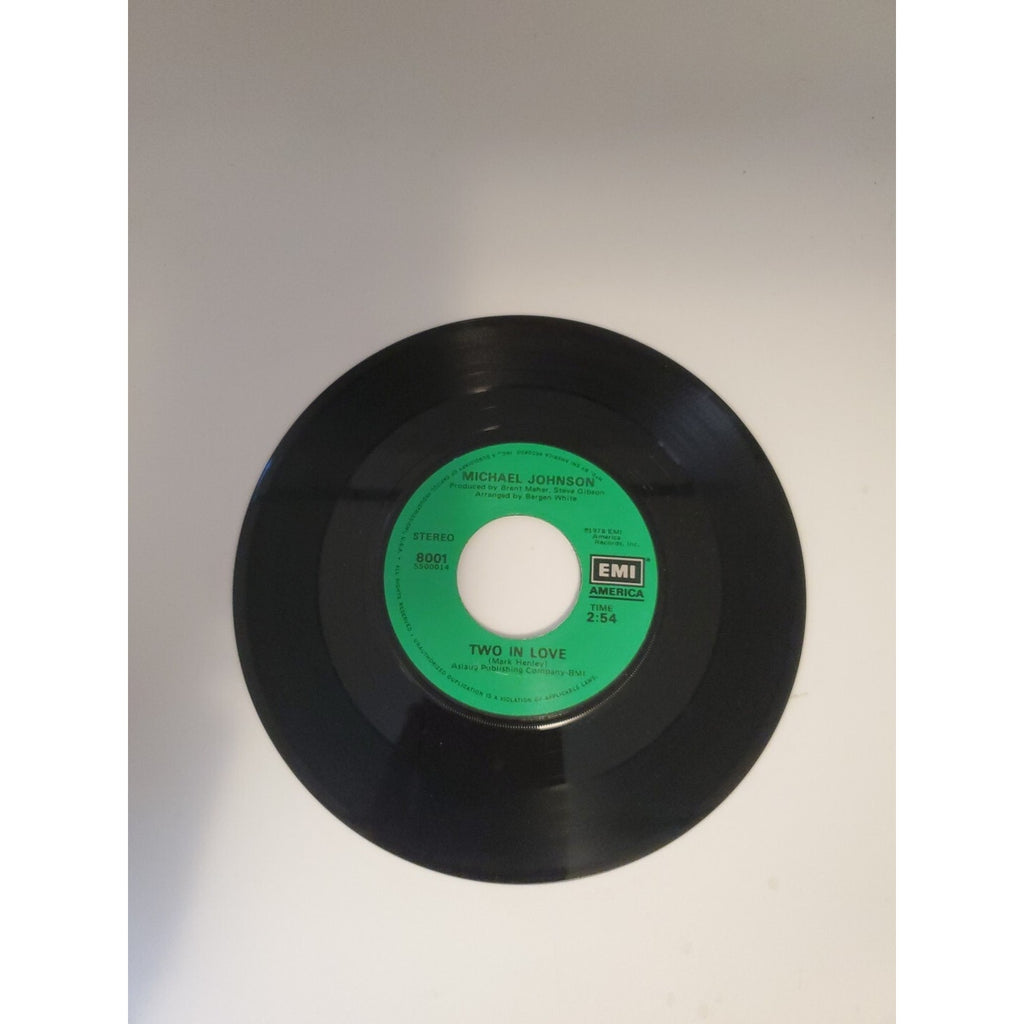 Michael Johnson - Bluer Than Blue / Two In Love (Record)