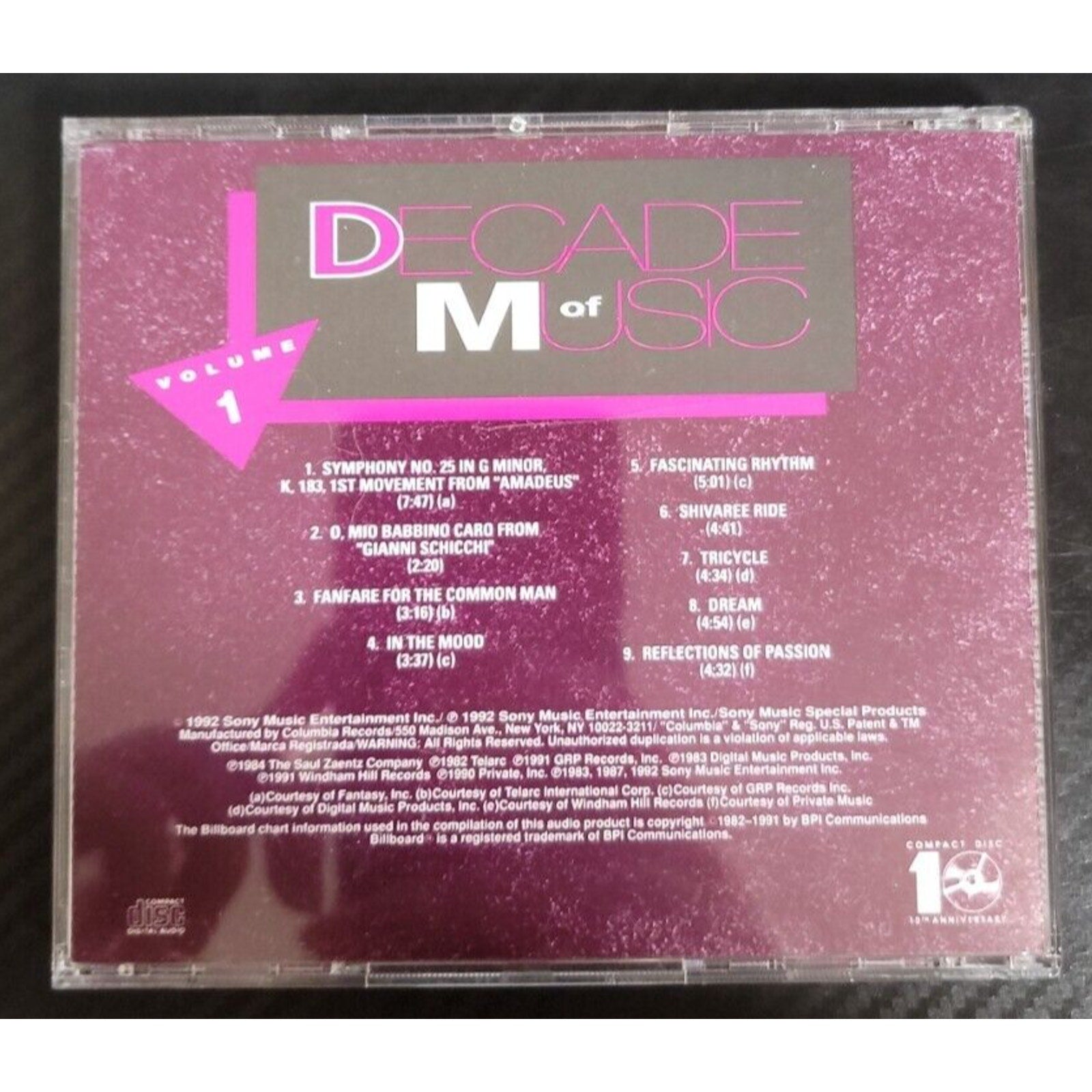 Billboard Decade Of Music Volume 1 (CD)
