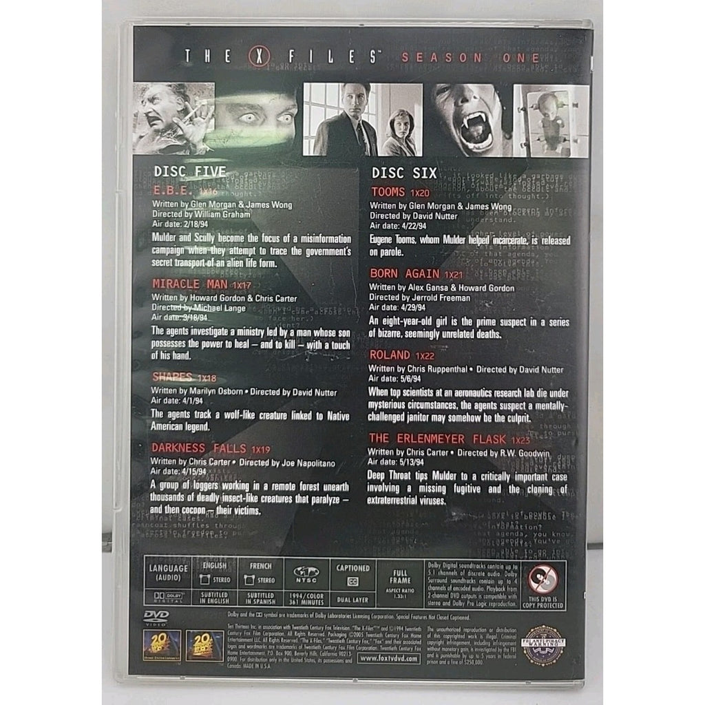 The X Files Season One Disc 5 & 6 DVD