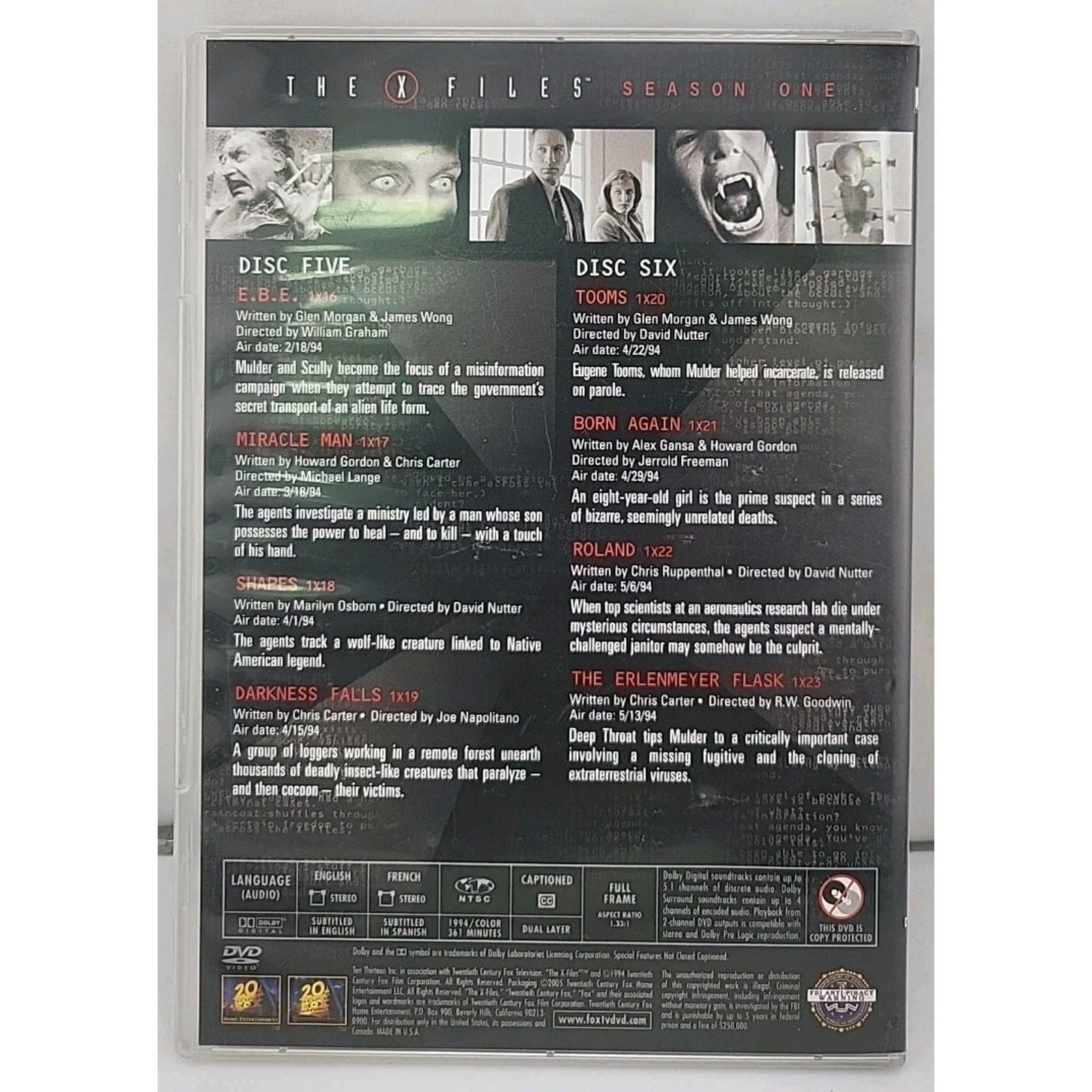 The X Files Season One Disc 5 & 6 DVD