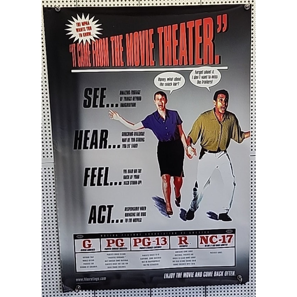 MPAA It Came From The Movie Theater Poster Ratings 2000 Rolled 27 X 39
