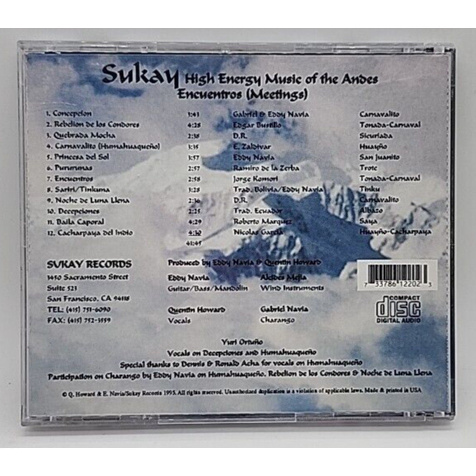 Sukay High Energy Music of the Andes: Encuentros (Meetings) by Sukay (CD)